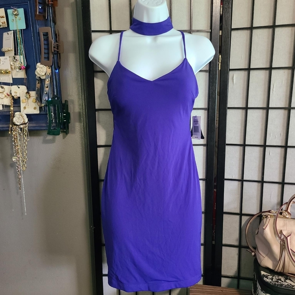 NEW City Triangles royal blue choker dress size 1